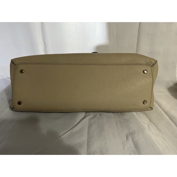 Kate Spade Large Double Zip Beige Cream Shoulder Bag Handbag Purse Read⬇️ - Picture 4 of 11